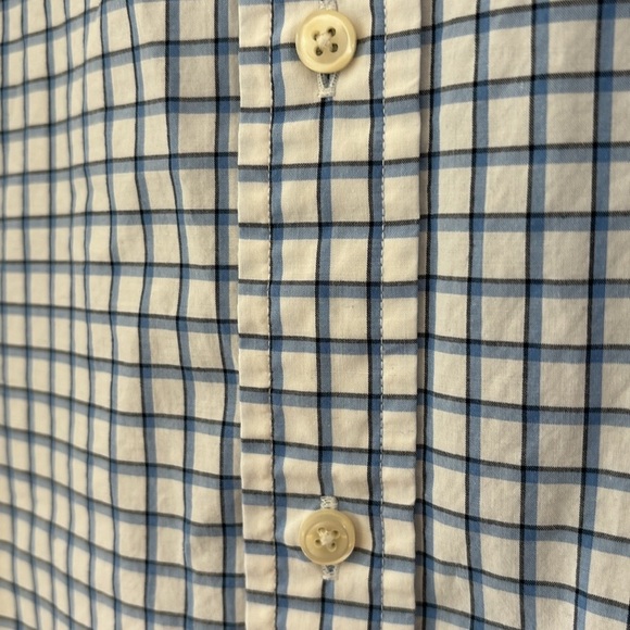 POLO RALPH LAUREN Mens Blue White Black Plaid Button Down Shirt Size Large Twill - Picture 7 of 14